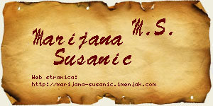 Marijana Susanić vizit kartica